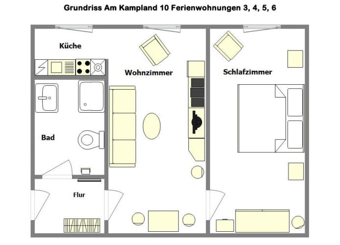 Am Kampland 10 Ferienwohnung 4 - Grundriss